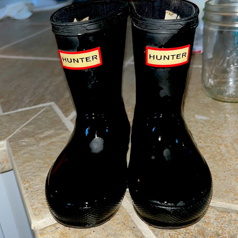Toddler Black hunter boots size 4